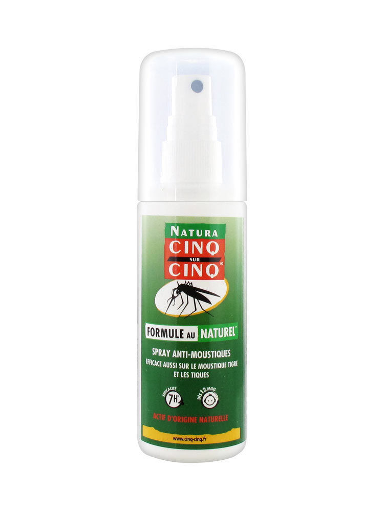 Cinq sur Cinq Spray Anti-Moustiques Formule au Naturel 100ml