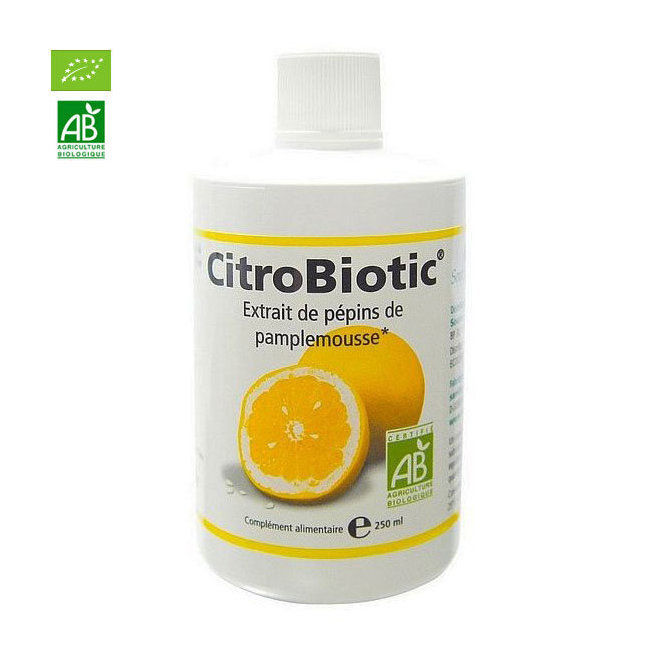 Citrobiotic Extrait De Pepins De Pamplemousse Bio 250 Ml