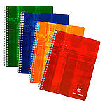 5 cahiers reliure spirale 100 pages 17 x 22 Clairefontaine Reglure Seyes coloris assortis