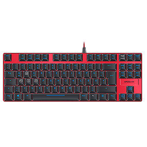 Speedlink Ultor Clavier Gaming - Format Compact Tkl - Interrupteurs Mecaniques (switches Kailh Red - Kaihua) - Retroeclairage Bleu -