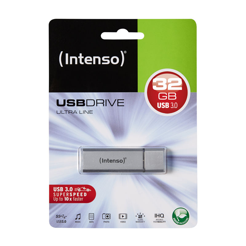 Cle Usb 3.0 Haut De Gamme 32go Intenso Ultra En Aluminium  / Stick Drive 