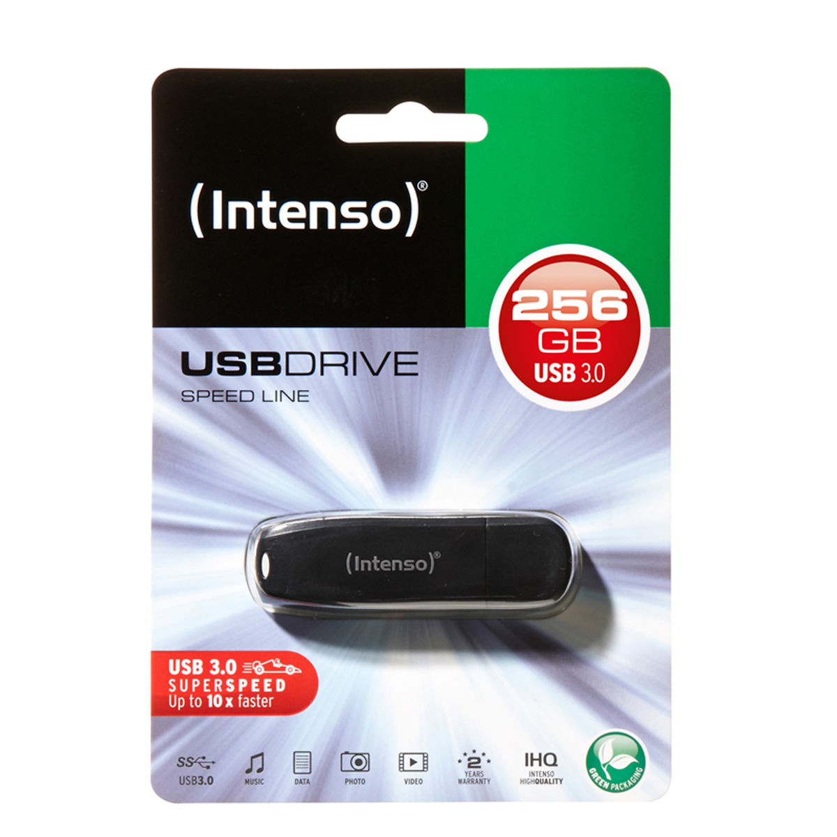 Cle Usb 256go Intenso Speed Line 3.0 Noir - Sous Blister