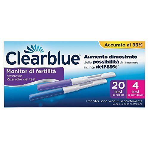 Clearblue Recharges pour Moniteur de Fertilite Advanced + 4 Tests de Grossesse