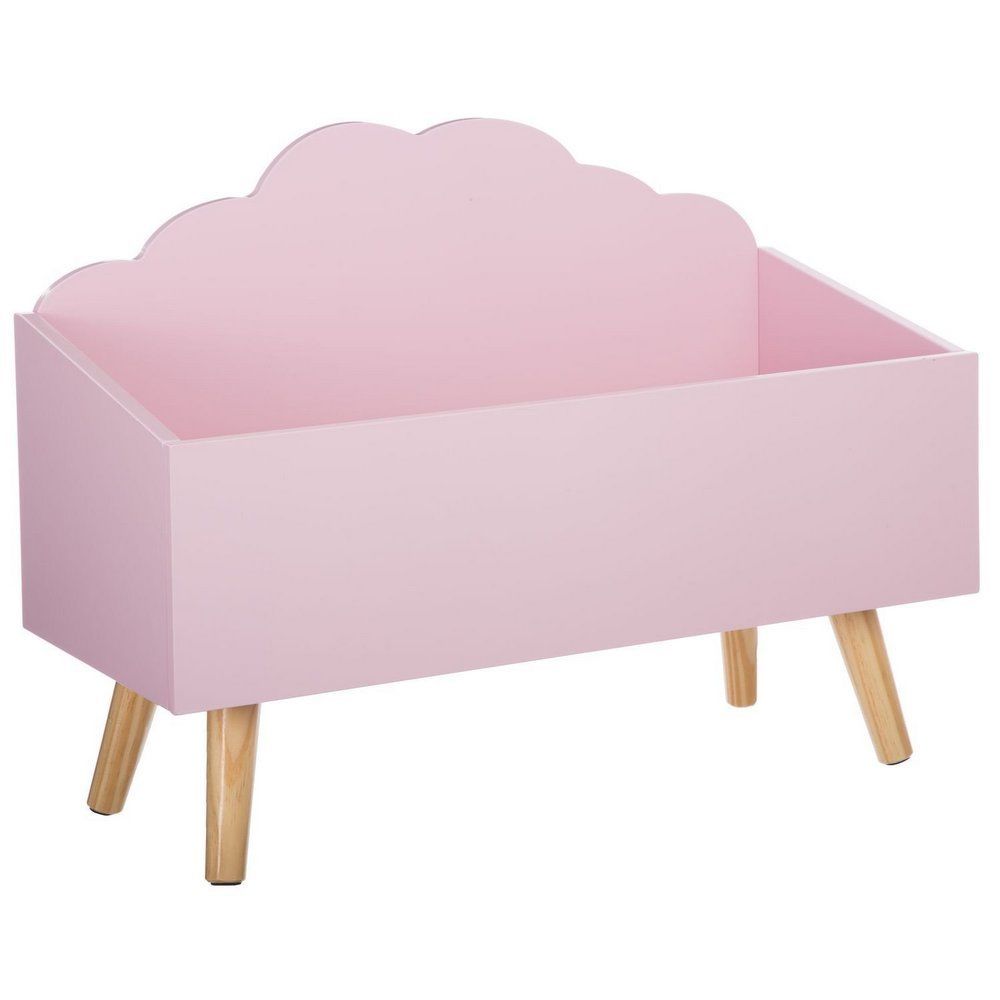 Atmosphera Coffre De Rangement Enfant Nuage - Longueur 58 Cm - Rose