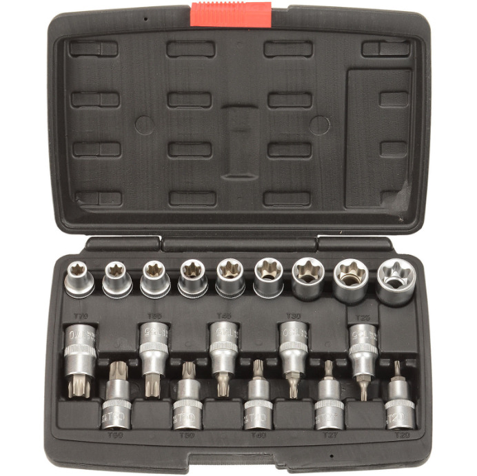 Coffret De Douilles Et Embouts De Vissage Kraftmann E10 A E24 Acier Chrome Vanadium 19 Pieces