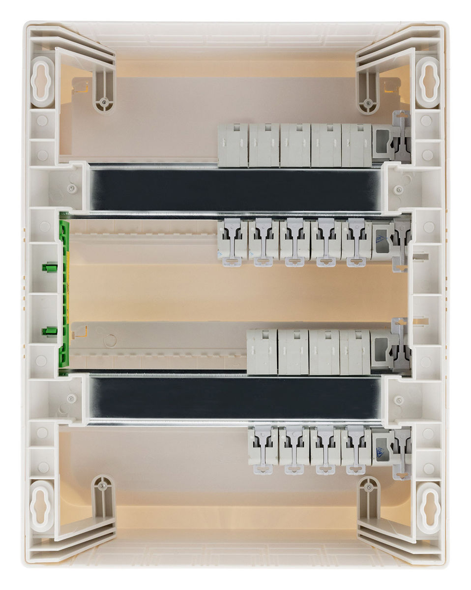 Coffret T3 26 Modules Blanc Equpe De 9 Disjoncteurs Et 2 Inter. Diff. Livre Avec Accessoires