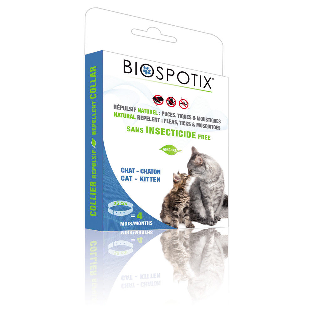Collier antiparasitaire Biospotix 100% naturel pour chat et chaton