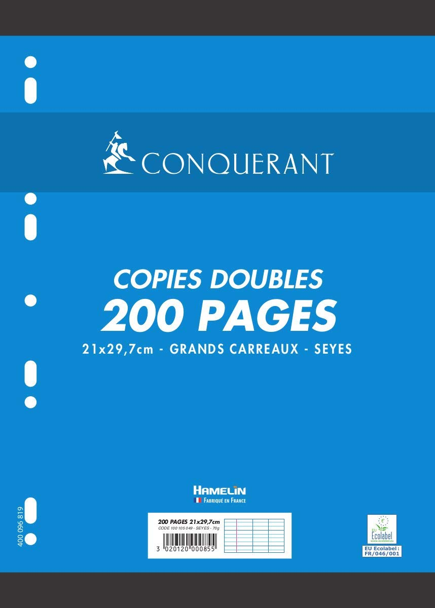 Conquerant Copies Doubles Perforees A4 ....