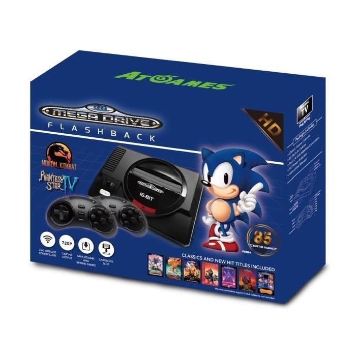 Console Retro Sega Mega Drive Flashback Hd Sans Fil Avec Manettes - Just For Games