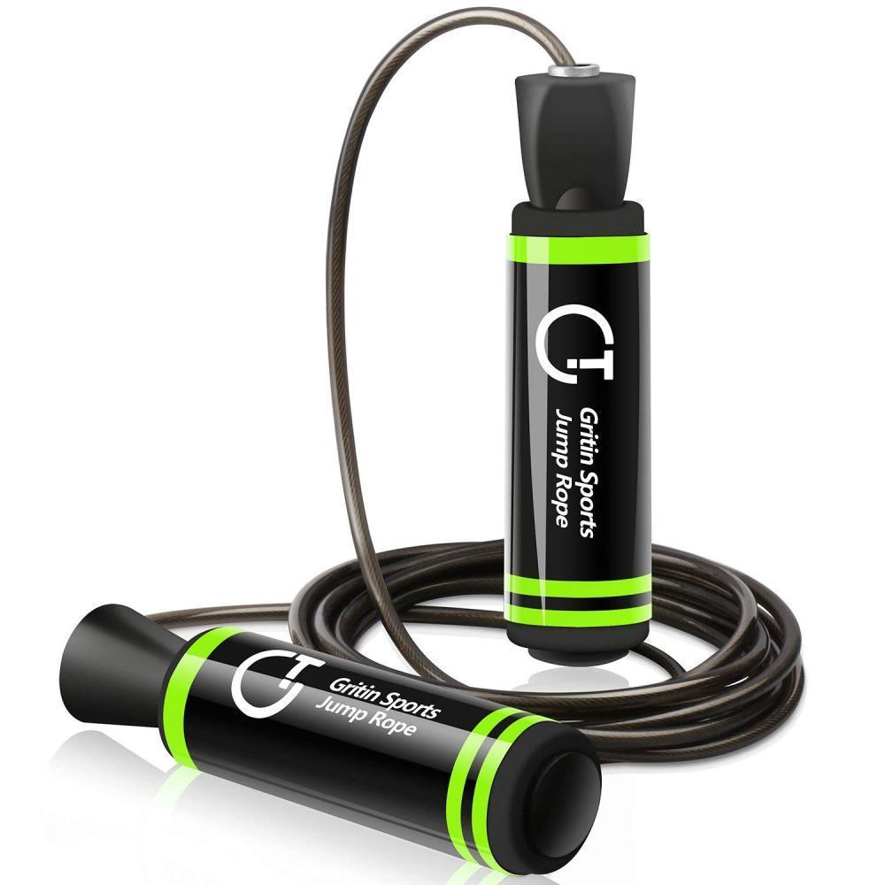 Corde A Sauter, Gritin Jump Skipping Rope Reglable - Roulements A Billes En... 