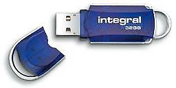 INFD64GBCOU Cle USB Integral Courier 64 Go Bleu Redevance Incluse