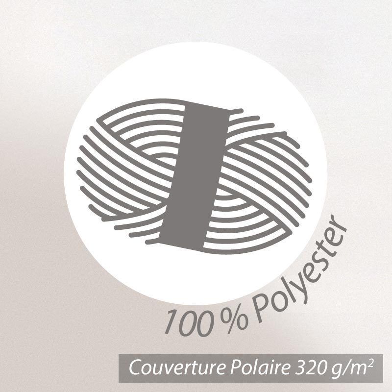 Couverture Polaire 220x240 Cm Isba Marron Chocolat 100% Polyester 320g/m2 Non-feu