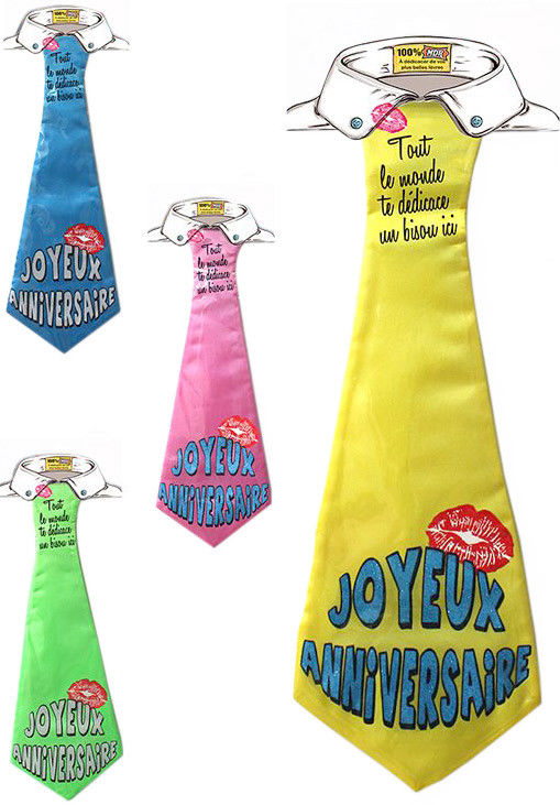Cravate Humoristique Joyeux Anniversaire Taille Unique