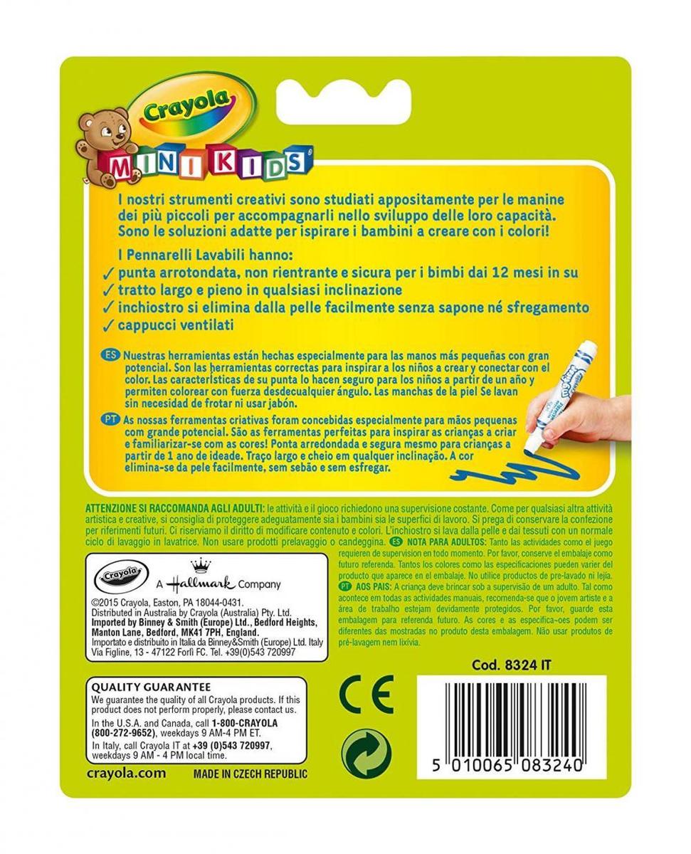 Crayola - Kit De 8 Feutres Lavables, Poi...