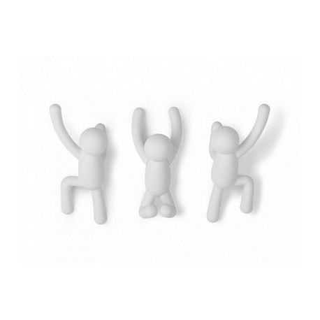 Patere Bonhomme Buddy (lot De 3) Blanc