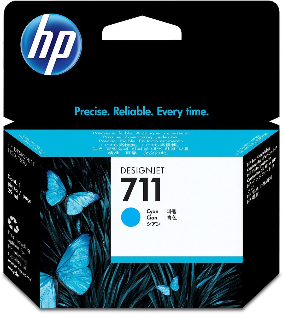 Hp 711 Cartouche Dencre Authentique Cz1310 Cyan