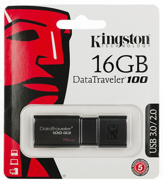 Kingston - Cle Usb - Datatraveler 100 G3 - 16go - Usb 3.0 (dt100g3/16gb)