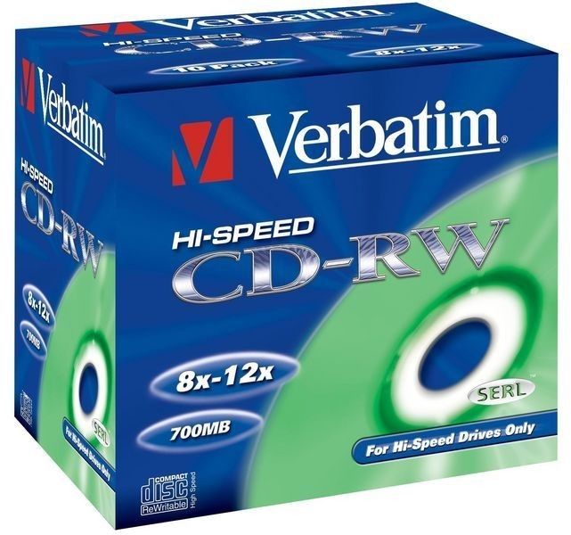 Cd-rw Vierge 700 Mo Verbatim 43148 10 Pc(s) Jewelcase Reinscriptible