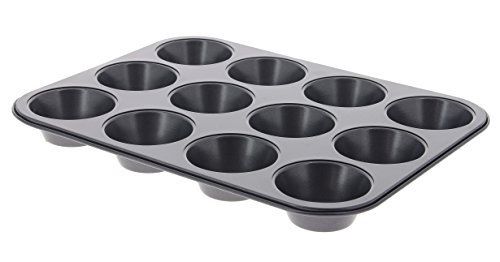 Moule A Muffins - De Buyer - 12 Empreintes - Ø Haut 7.8cm - Bas 5.3cm - Acier Anti-adhesif