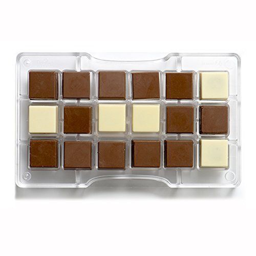 Decora 0050092 Moule pour Chocolat Forme Carre 25 x 25275 x 175 x 22 mm
