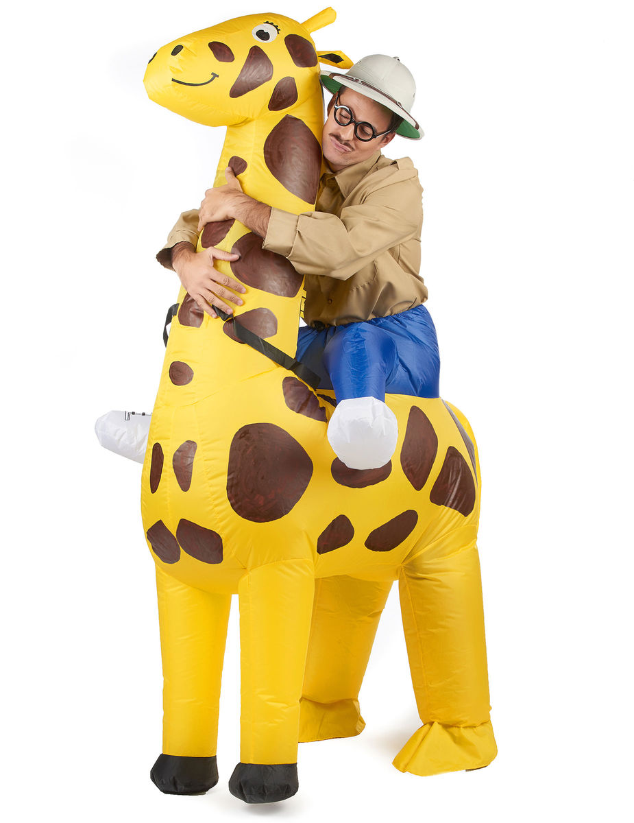 Deguisement Gonflable Adulte Girafe Jaune Pour Soirees Costumees Courses Deguisees Ou Carnaval