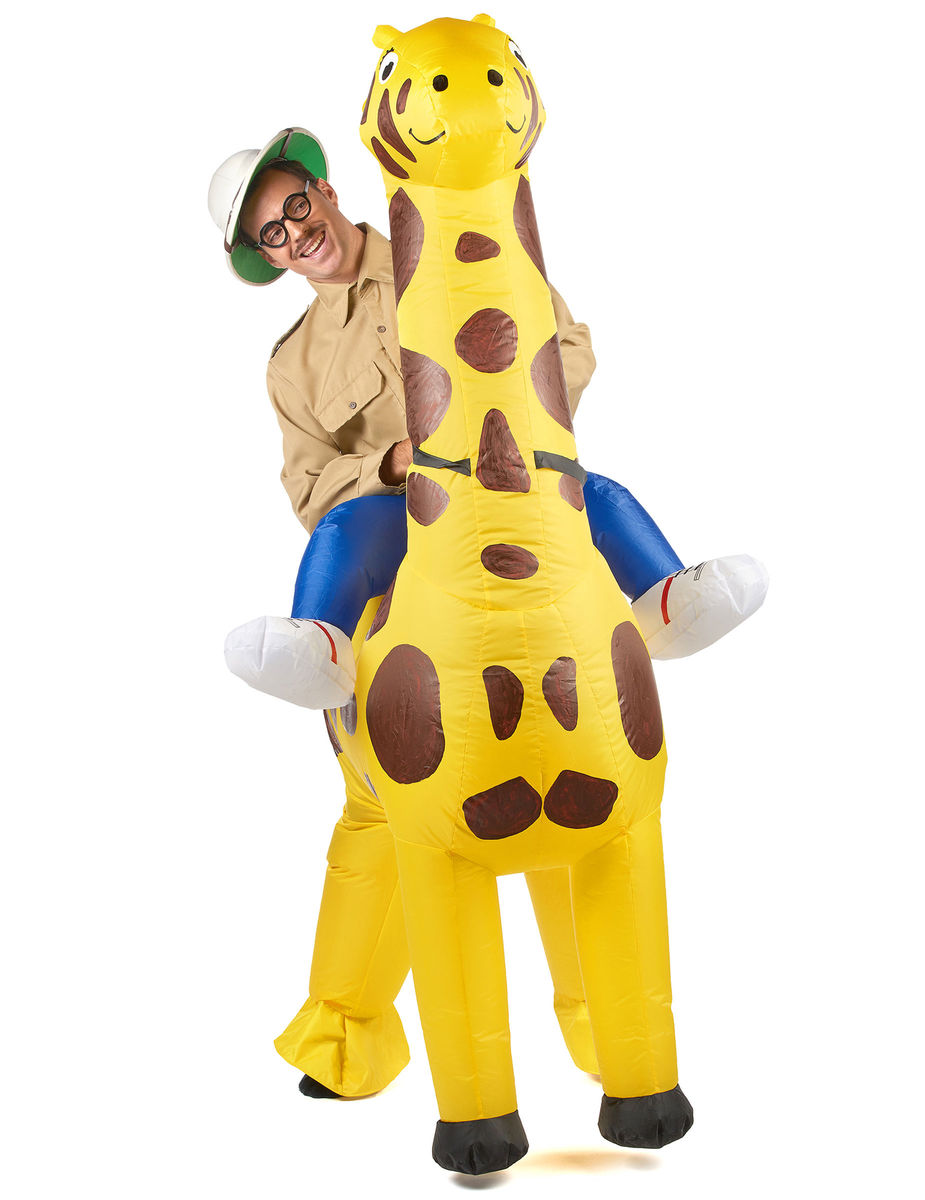 Deguisement Gonflable Adulte Girafe Jaune Pour Soirees Costumees Courses Deguisees Ou Carnaval