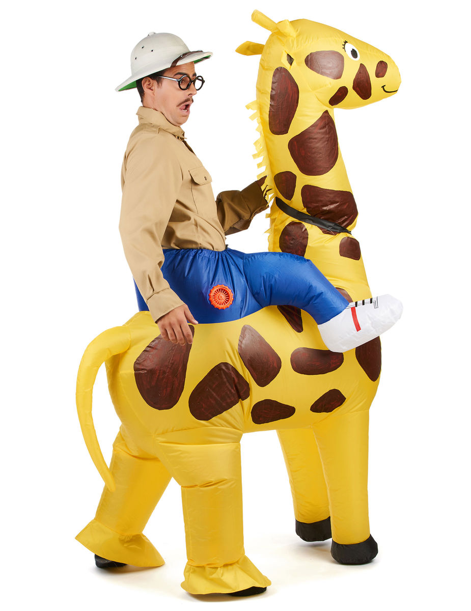 Deguisement Gonflable Adulte Girafe Jaune Pour Soirees Costumees Courses Deguisees Ou Carnaval