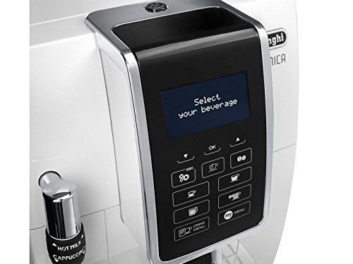 Machine Expresso Automatique Avec Broyeur Delonghi Dinamica Ecam35035w Buse Vapeur 15 Bar Machine A Cafe Grains Blanc