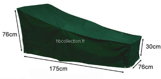 Housse pour chaise longue bain de soleil 175cm gamme confort