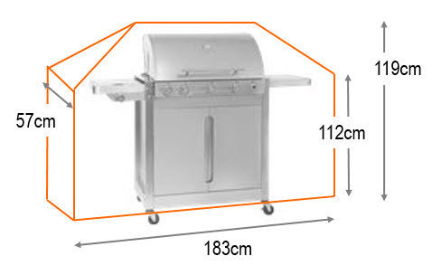 Housse pour barbecue capot 183x57cm gamme confort