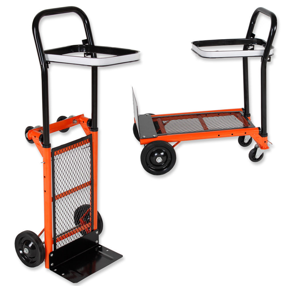 DIABLE MULTIFONCTIONS PLIABLE - BROUETTE, PORTE-POUBELLE CHARGE MAX DE 80KG