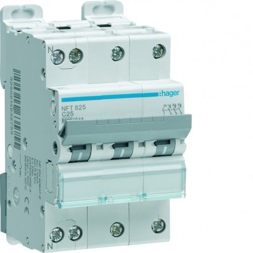 Hager Ngt820 - Disjoncteur 20a - 3p+n - Courbe D - Pdc 10ka