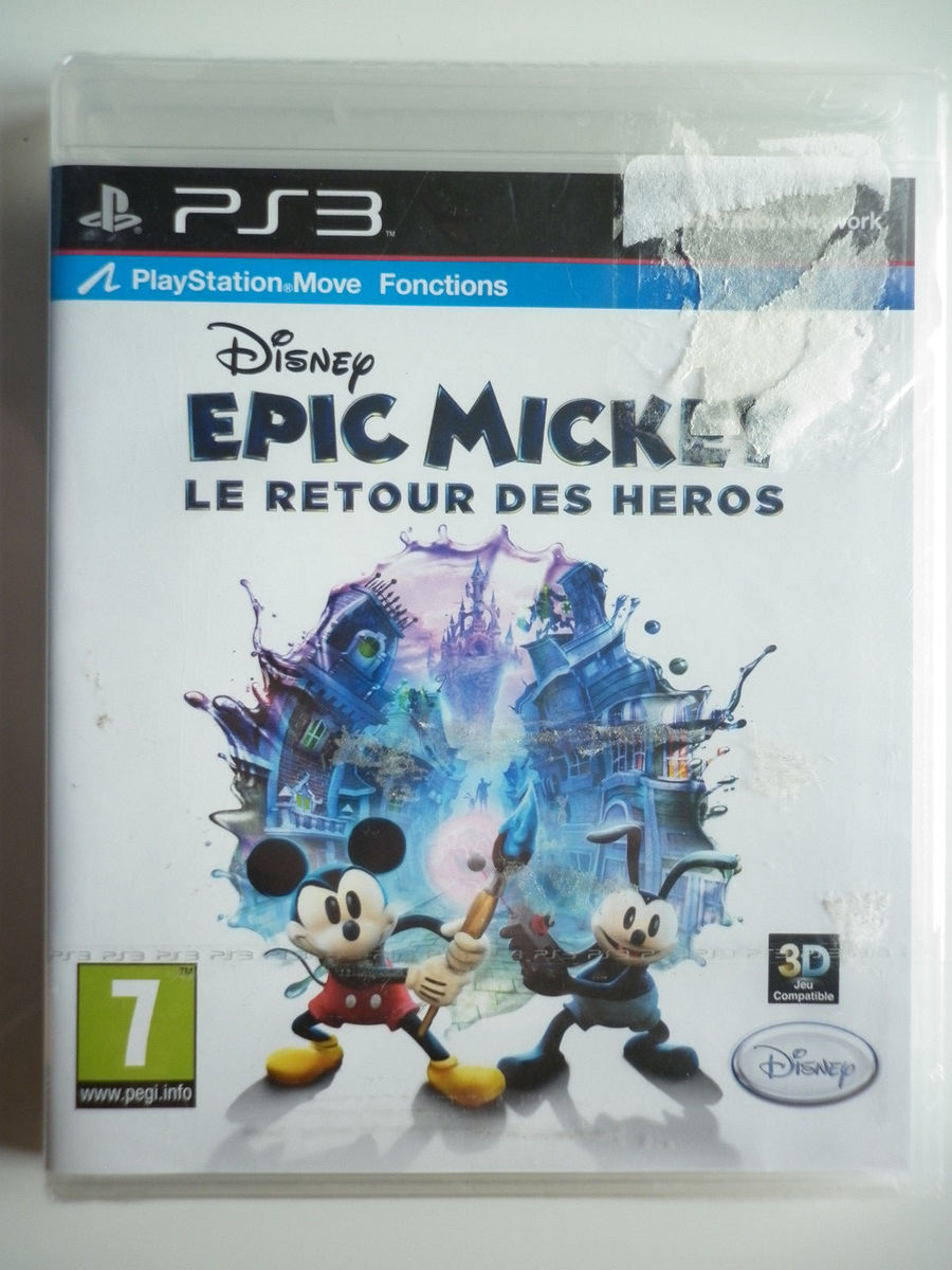 Disney Epic Mickey Le Retour Des Heros Jeu Sony Ps3 Playstation 3 Neuf Blister