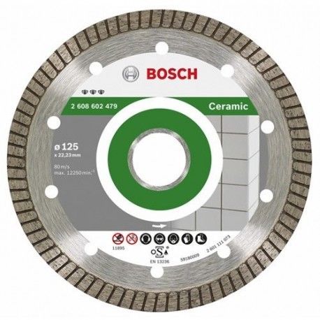Disque A Tronconner Diamante Best For Ceramic Extra Clean Turbo 125 X 2223 X 14 X 7 Mm Bosch