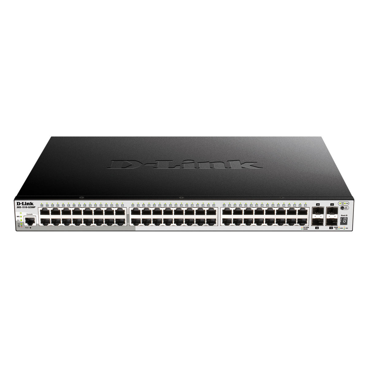 D Link DGS 1510 52XMP Commutateur C3 intelligent 48 x 101001000 PoE 4 x 10 Gigabit SFP Montable sur rack PoE 370 W