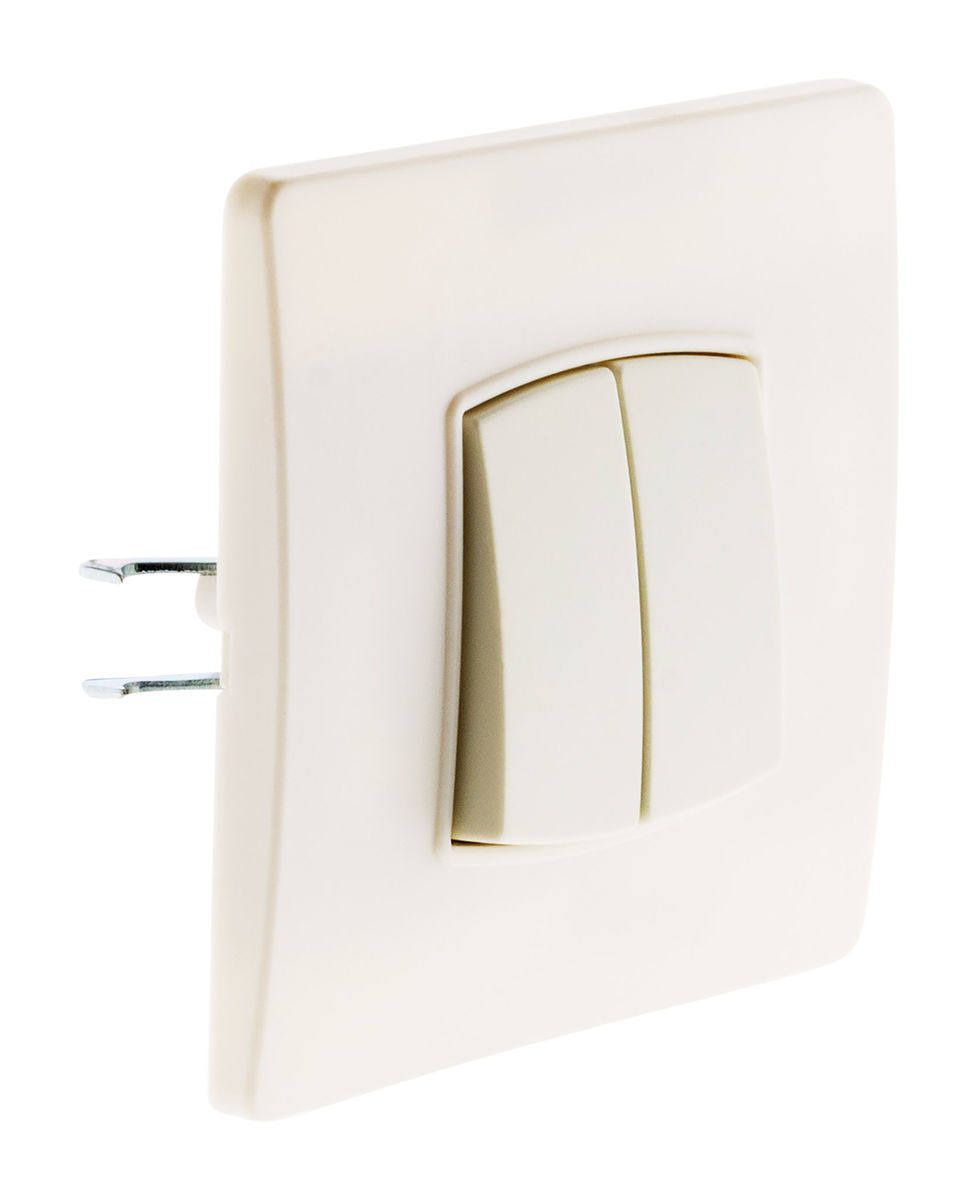 Interrupteur Double Va Et Vient Vis Griffes Diwone Blanc