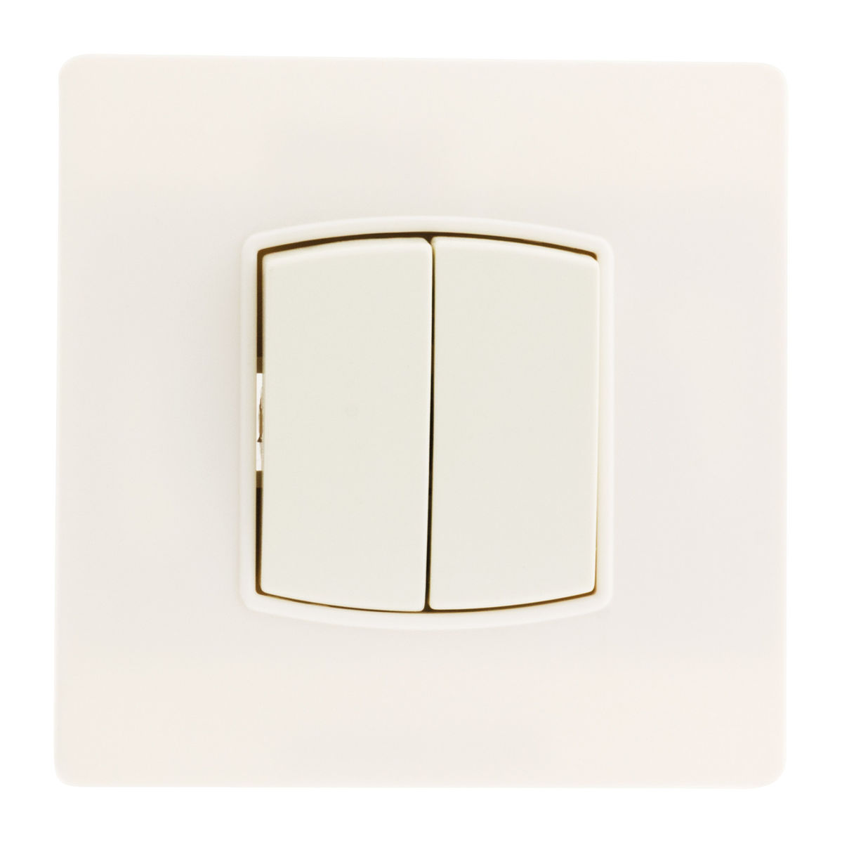 Double va et vient borne-auto vis + griffes Diwone - Blanc