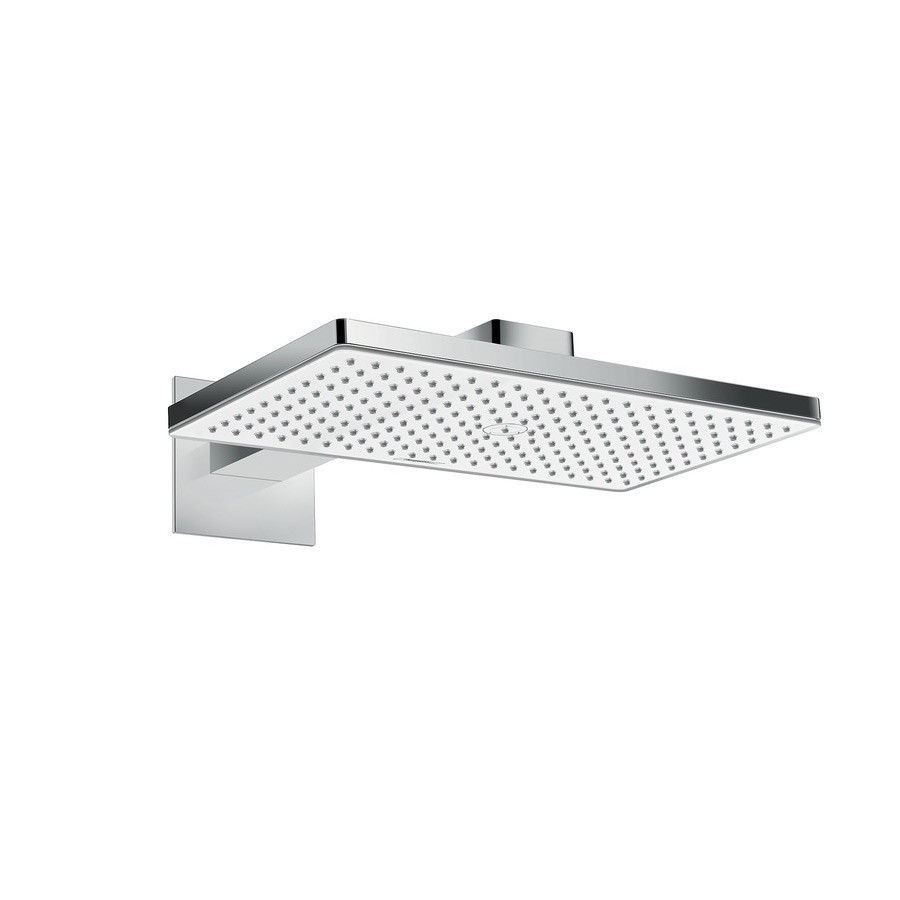 Hansgrohe Rainmaker Select 460 Douche De Tete 24013400 Blanc-chrome, 1jet, Ecosmart 9 L / M, Bras De Douche 450mm