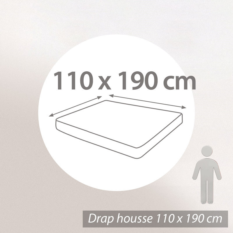 Drap Housse Uni 100x190 Cm 100% Coton Alto Blanc