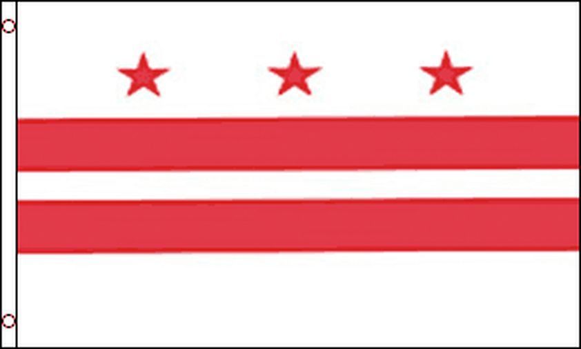 WASHINGTON DC FLAG 3' x 5' - DISTRICT OF COLUMBIA FLAGS 90 x 150 cm - BANNER 3x5