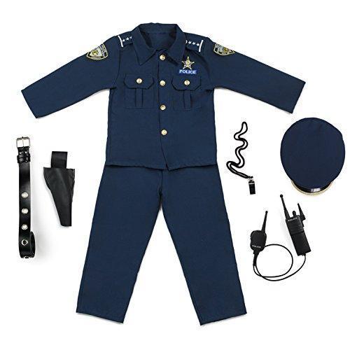 Dress Up America Deluxe Costume De Deguisement De Police - Comprend Chemise, Pantalon, Chapeau, Ceinture, Sifflet Et