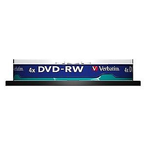 Dvd-rw Verbatim - Spindle 10 - 4x - 4.7 Go - Argent Mat