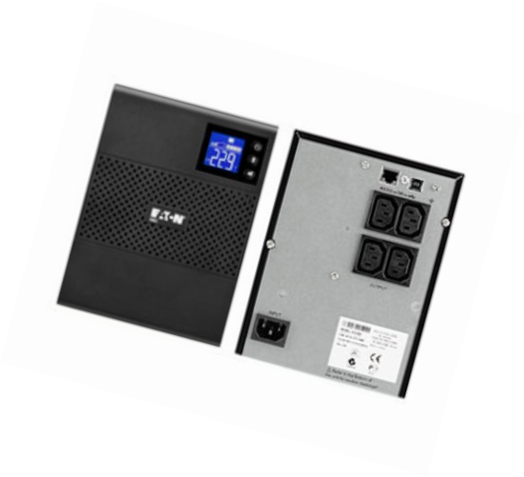 5SC 500i Onduleur externe, capacite d'alimentation 350 Watt / 500 VA, 4 x alimentation IEC 320 EN 60320 C13, autonomie (jusqu'a) 5 min en pleine charge, dimensions (LxPxH) 15 cm x 24 cm x 21 cm, poids 6.6 kg, garantie de 3 ans