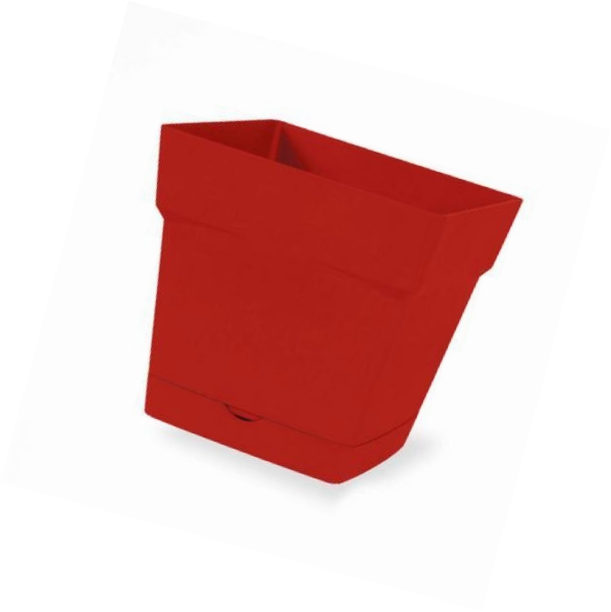 Pot carre Toscane Rouge rubis L24,8 x l24,8 x H24