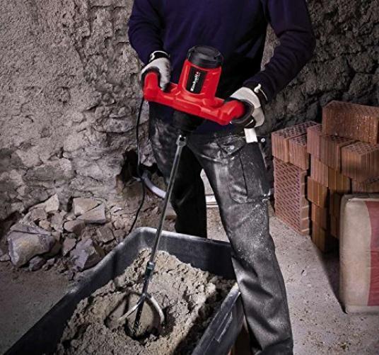 Einhell Melangeur De Peinture Et De Mortier Tc-mx 1200 E (680 Tours Par Minute Avec Melangeur Pour Mortier  100 Mm)
