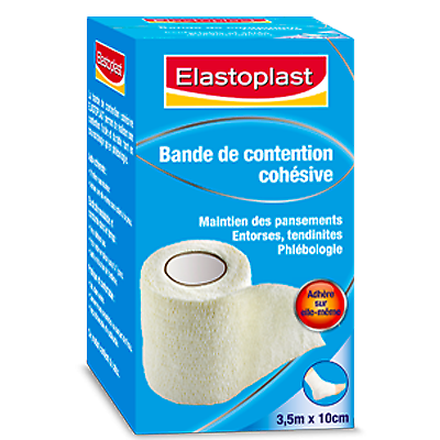 Elastoplast Bande De Contention Cohesive Blanche 3,5m X 10cm