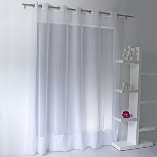 Voilage Uni Brode Cornely Blanc 300x240 Cm