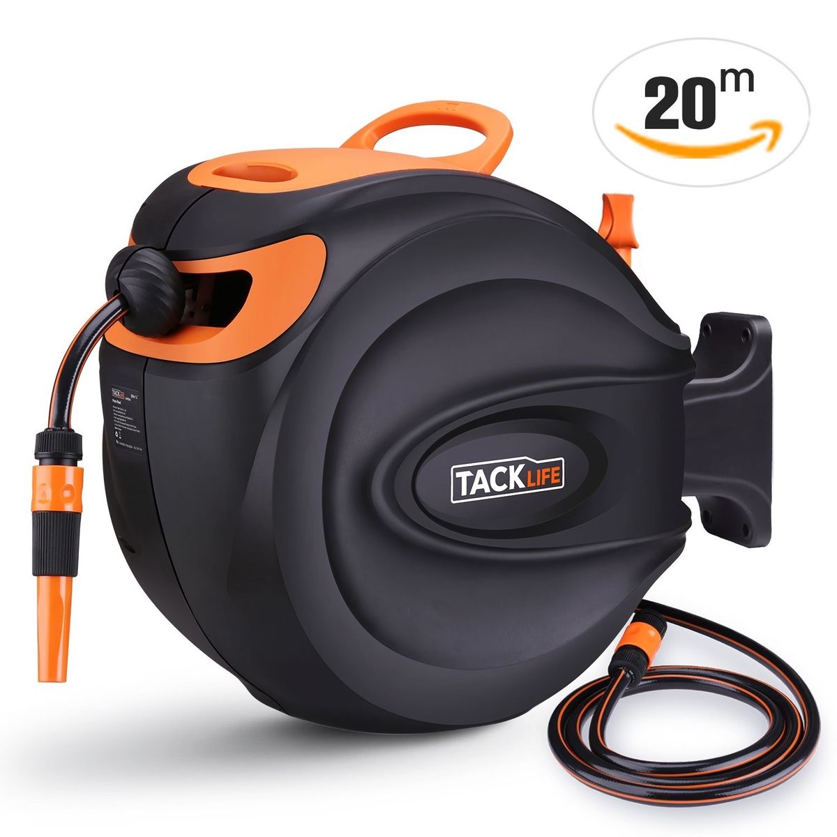 Enrouleur Devidoir Tacklife 202m Enrouleur Tuyau Arrosage Tuyau Automatique
