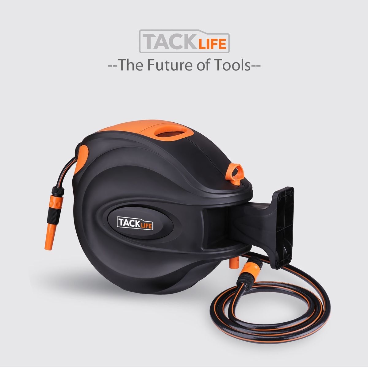 Enrouleur Devidoir Tacklife 202m Enrouleur Tuyau Arrosage Tuyau Automatique