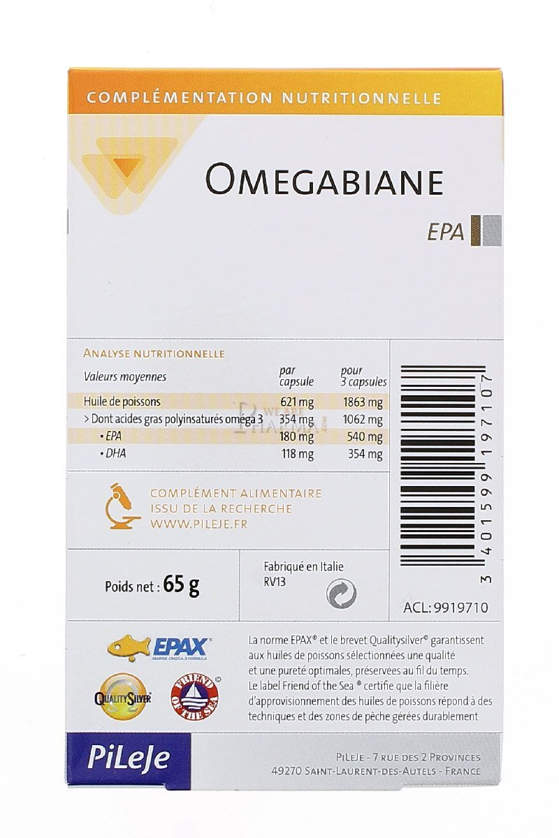 Pileje Omegabiane Epa 80 Capsules